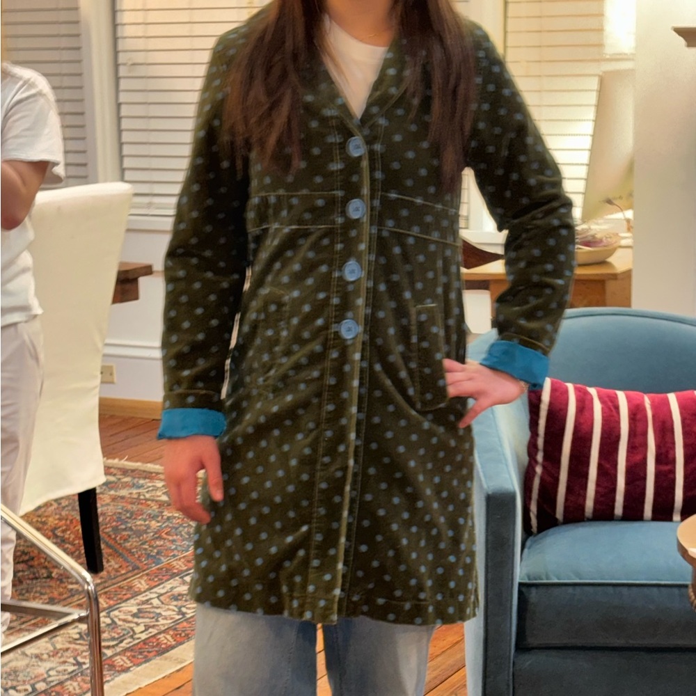 Boden kids Olive Green Polka Dot Jacket